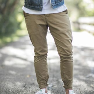 Z7K8Sc Men's Straight Fit Chino Pants — Cotton Twill